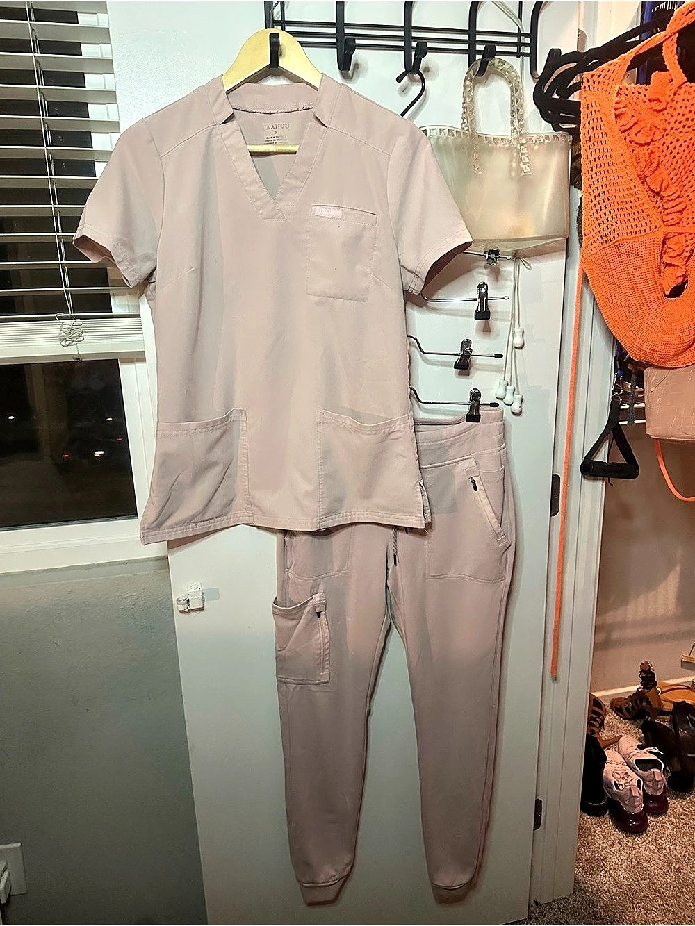 Jaanuu Scrub Set in Pink Size Small Like New